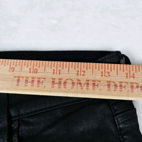 AG Adriano Goldschmied Black Coated Skinny Distressed Jeans Women’s Size 27 - Picture 5 of 8